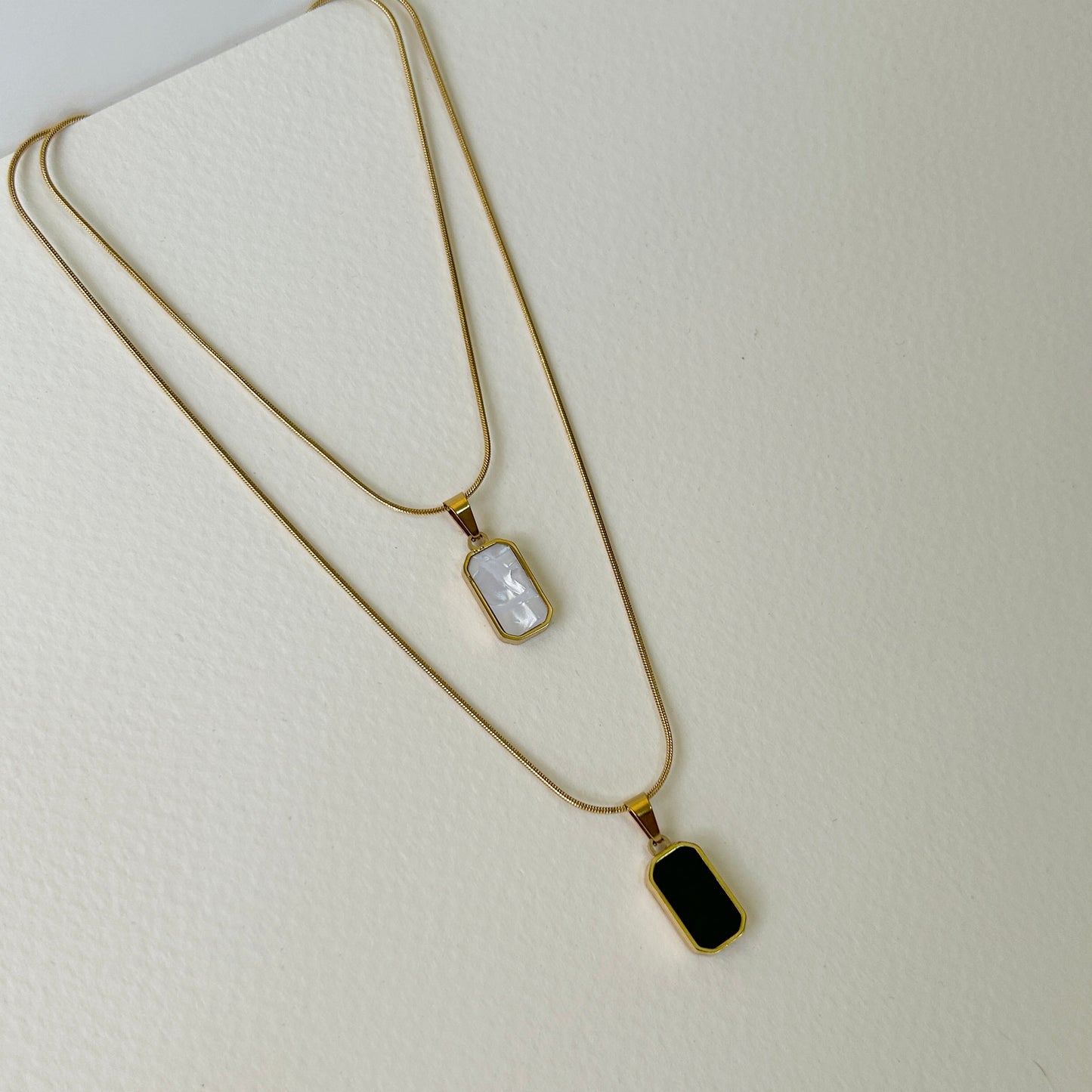 2in1 rectangle necklace