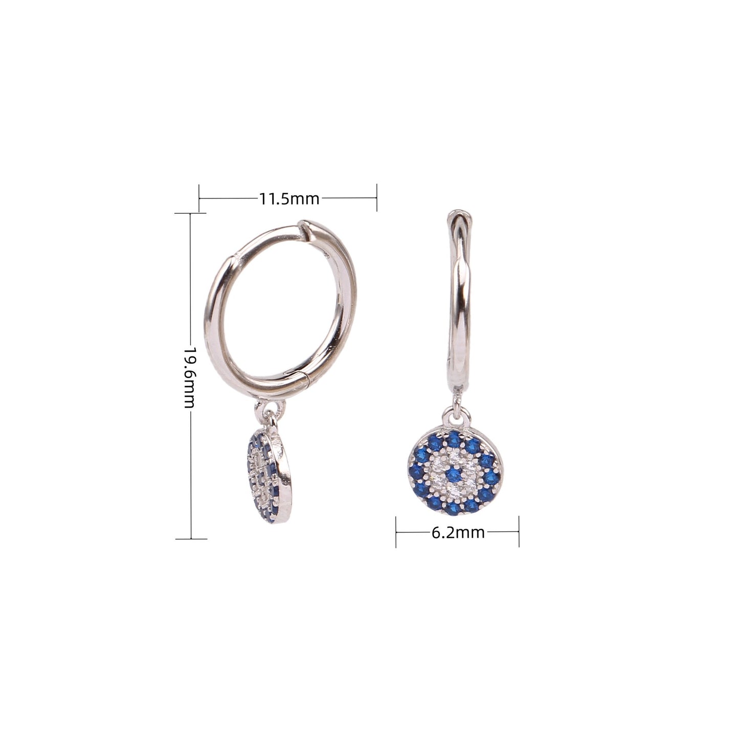 Evil eye earrings (S925)