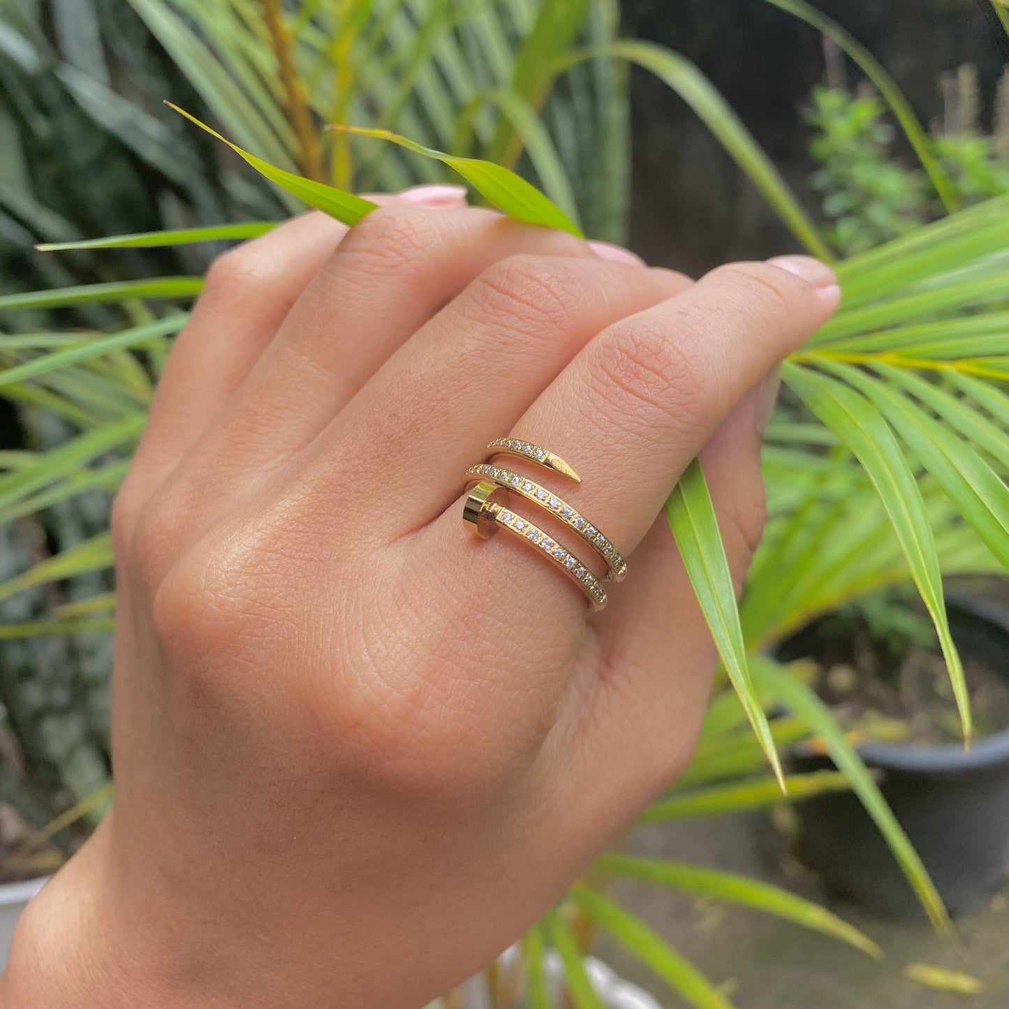 Studded Nail ring