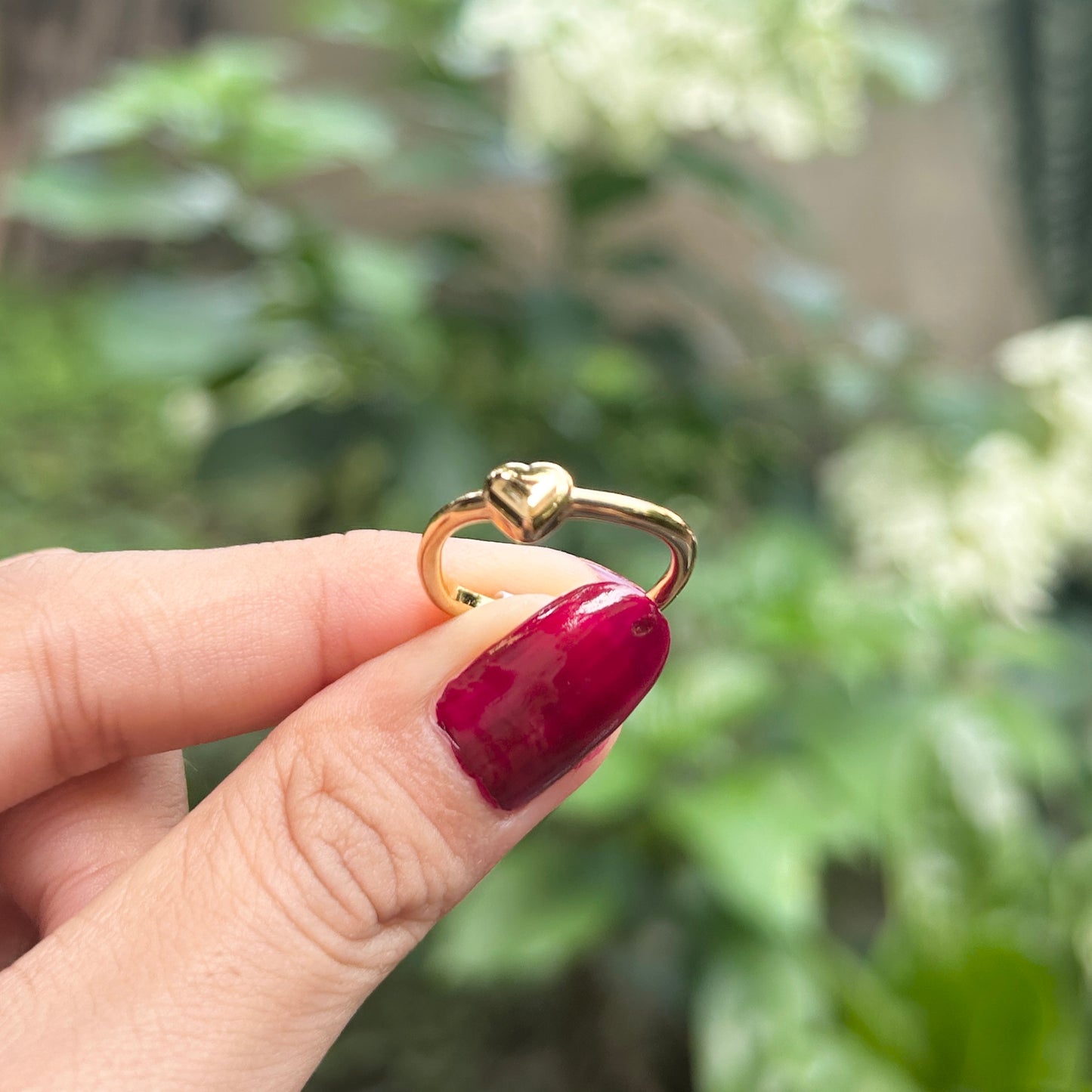 Square heart ring