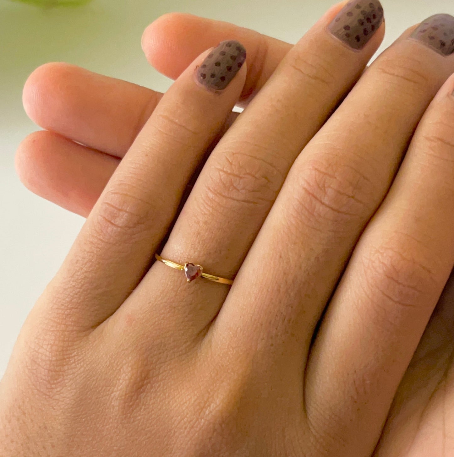 Tiny heart ring (Red)