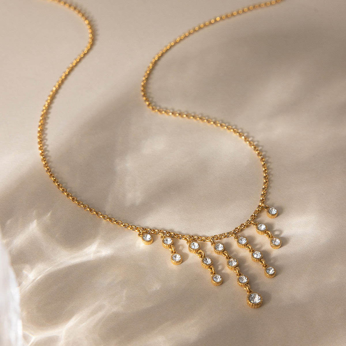Diamond drop necklace
