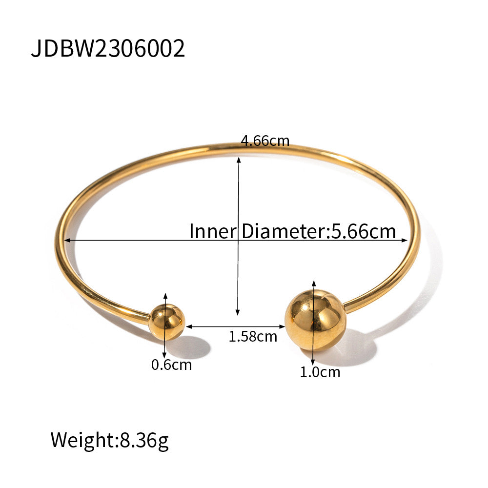 Bead bangle cuff