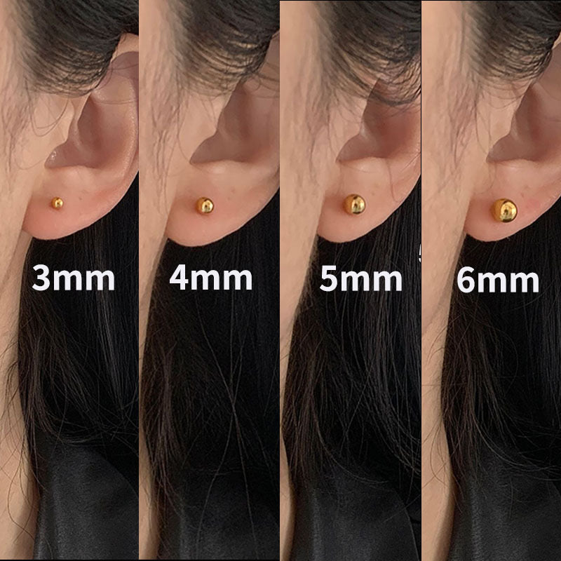Round bead studs(6mm)