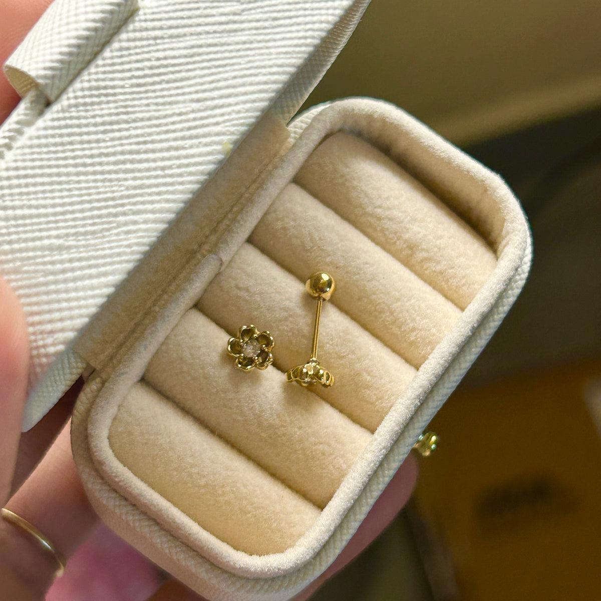 Tiny flower studs