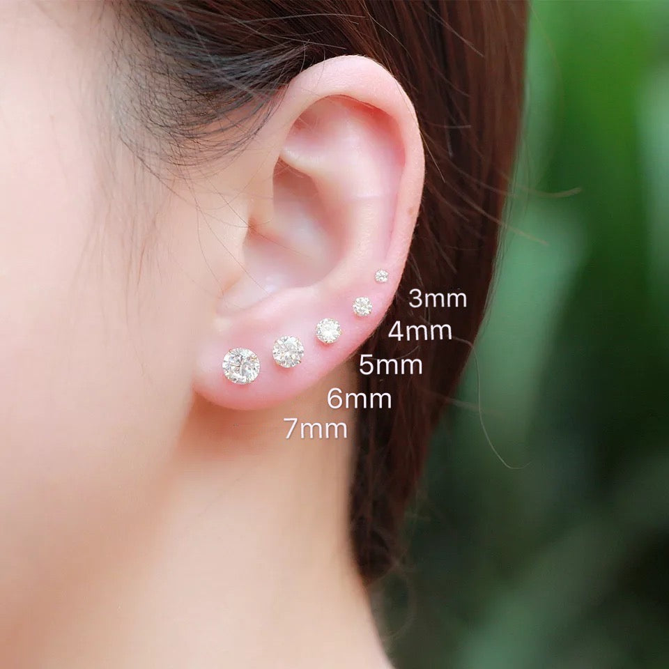 Stone studs 3mm (S925)