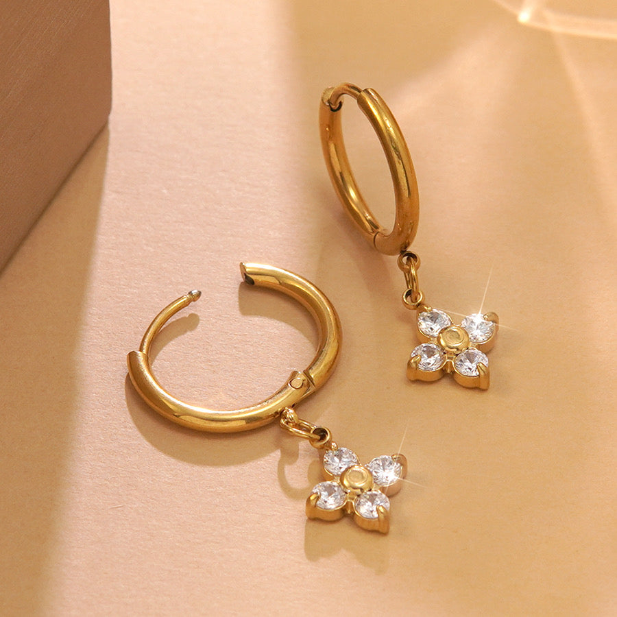 Flora 4 petal huggies