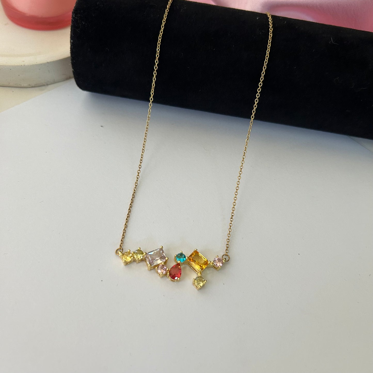 Multi stone necklace