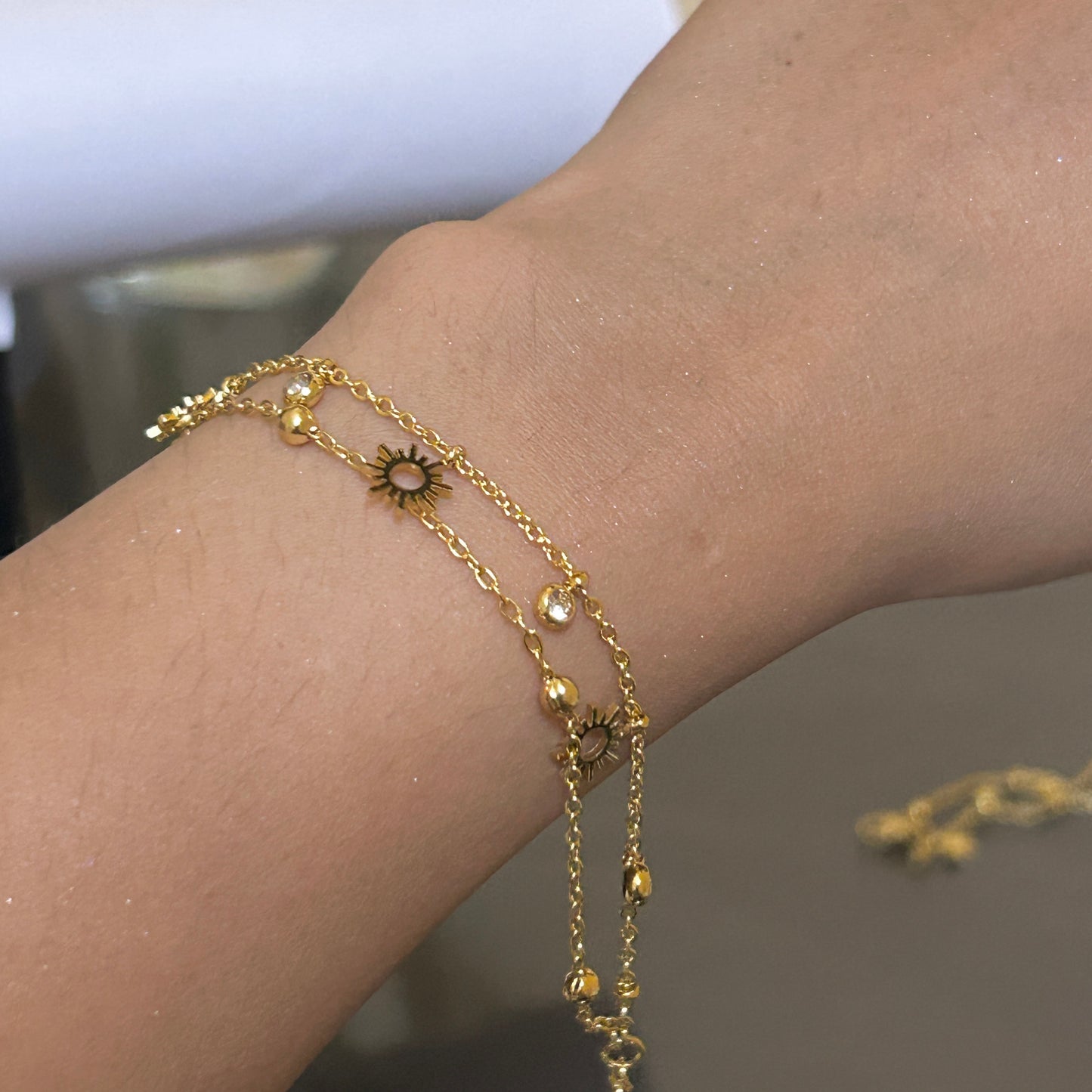 Dual chain bracelets