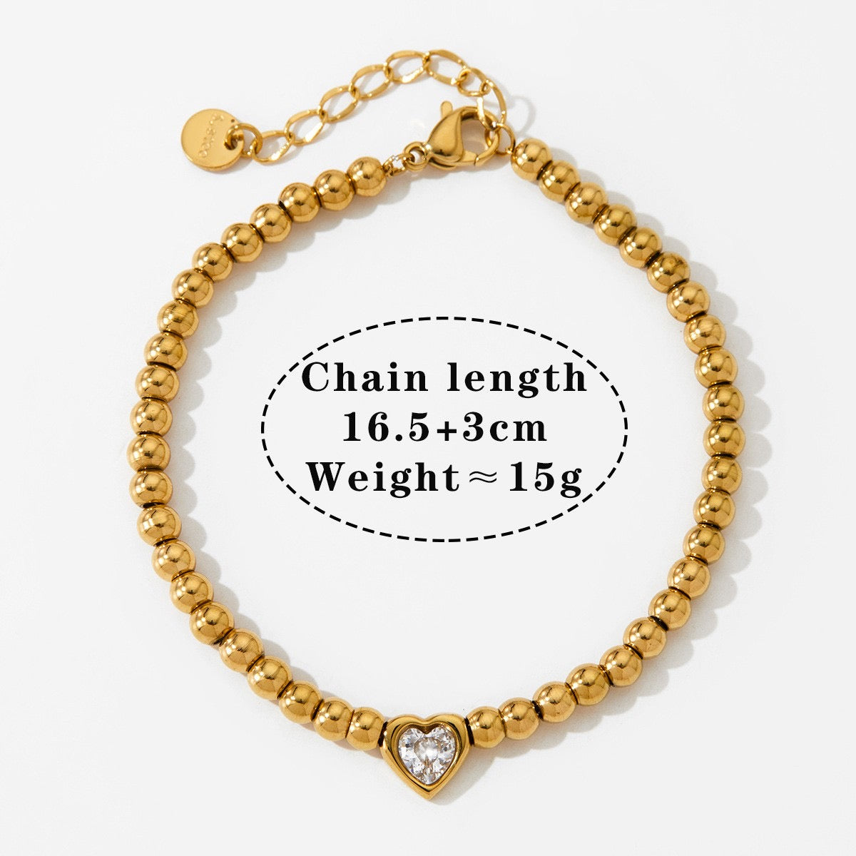 Heart with beads bracelet