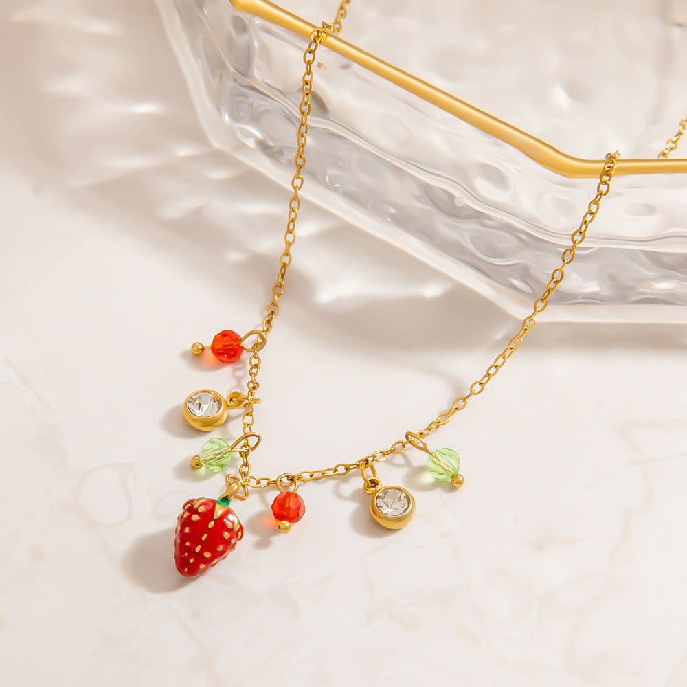 Berry pop necklace