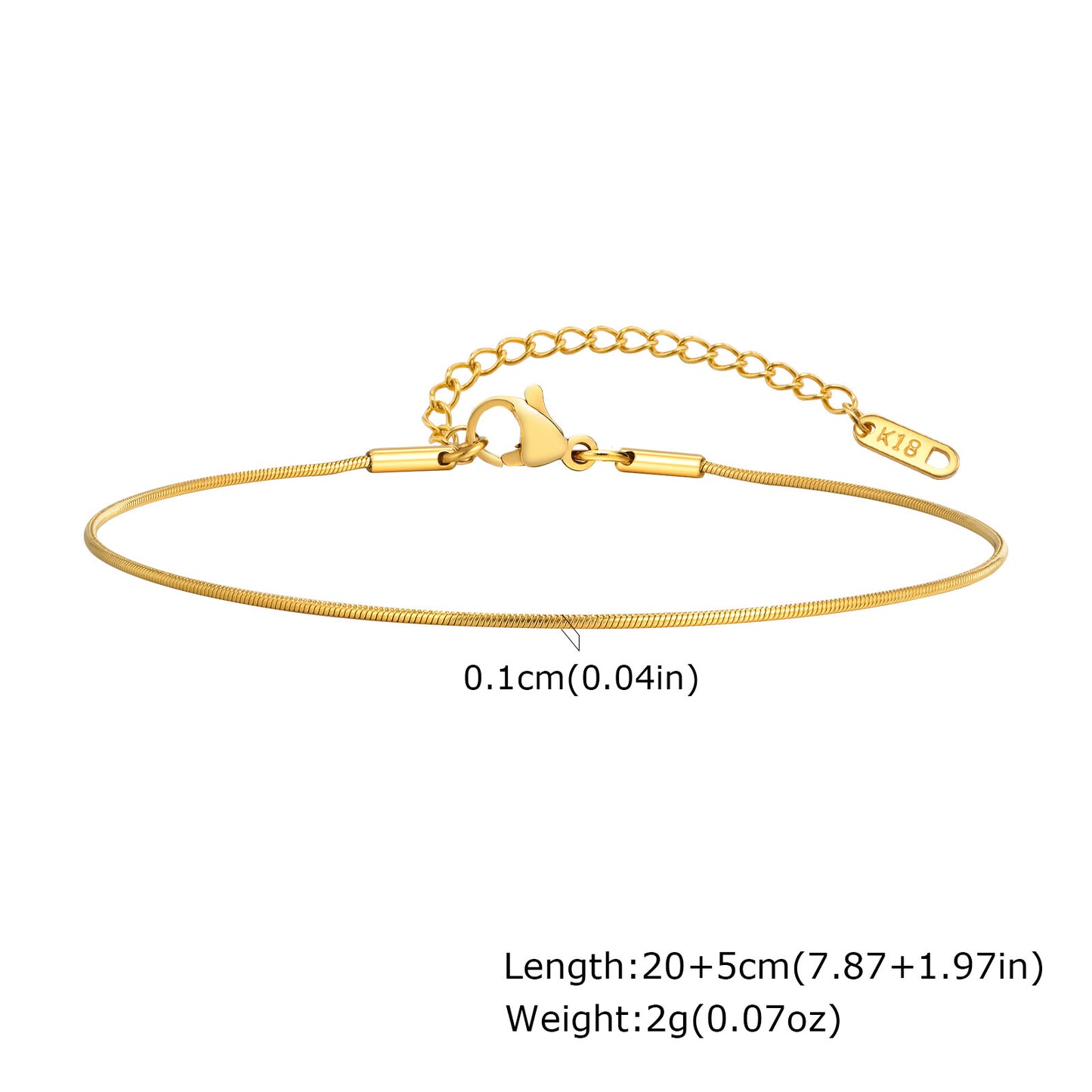 Round snake anklet