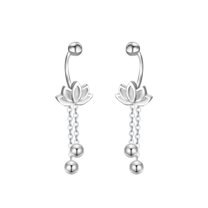 Lotus chain drop (S925