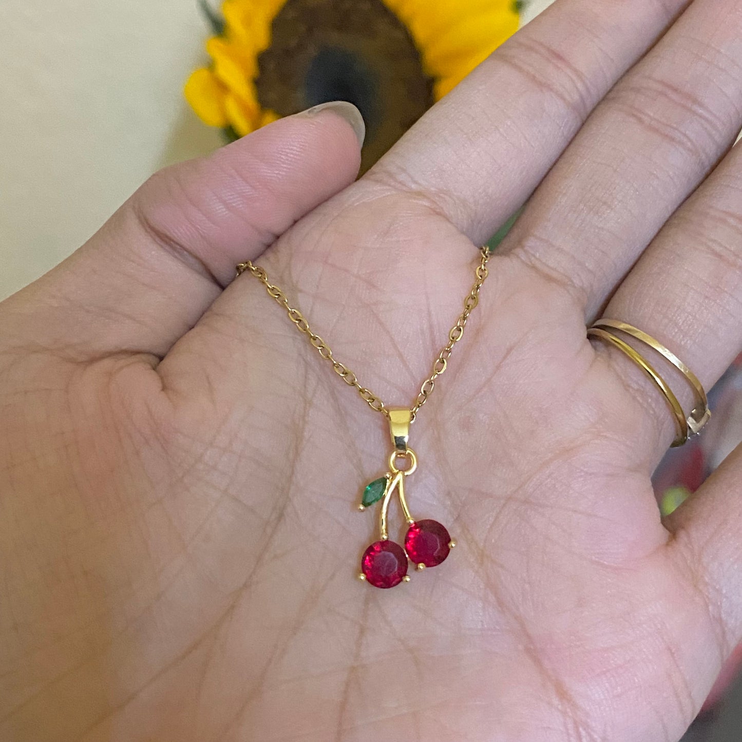 Crystal Cherry necklace