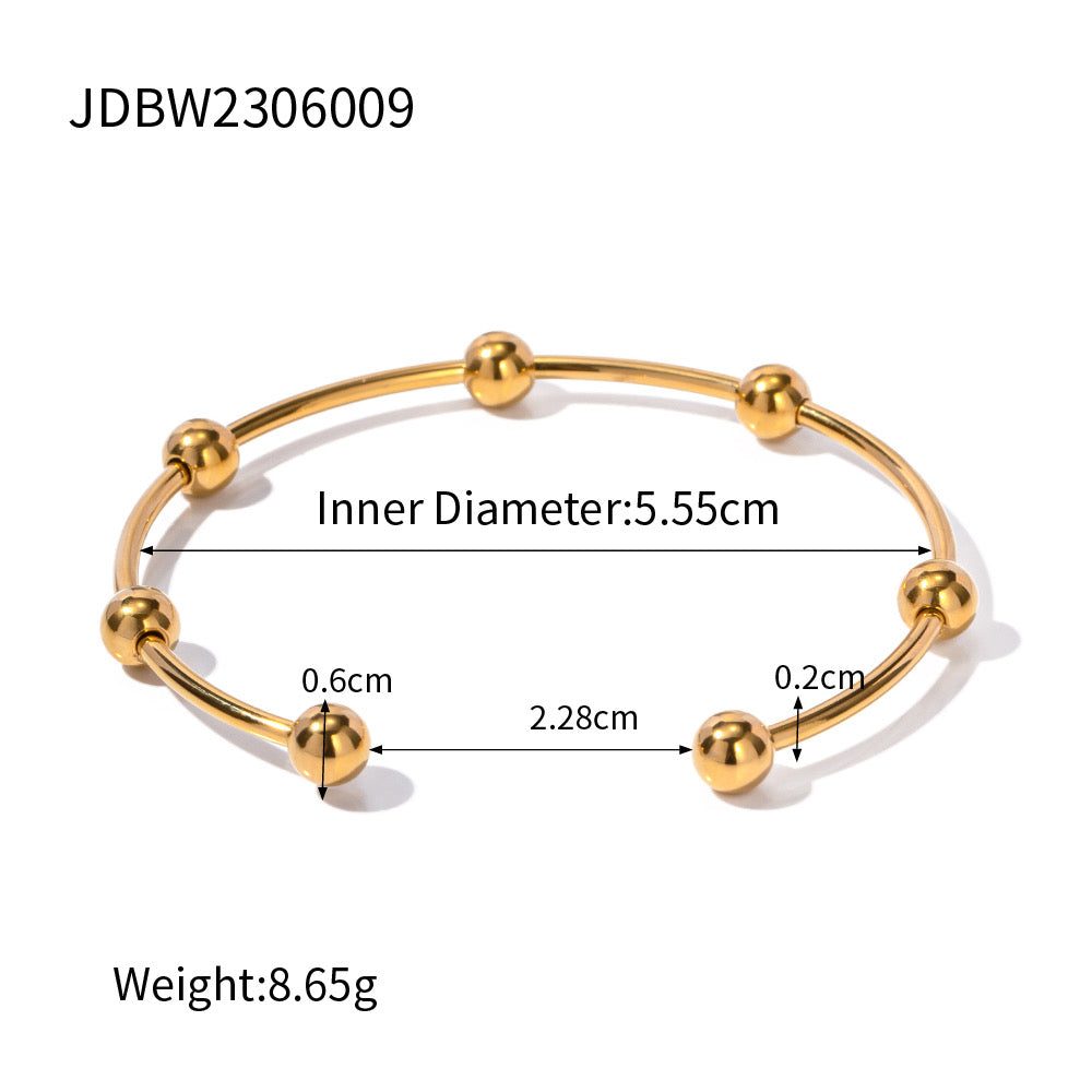 Bead bracelet cuff