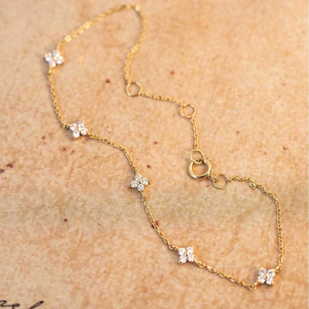 Dainty flower S925 bracelet
