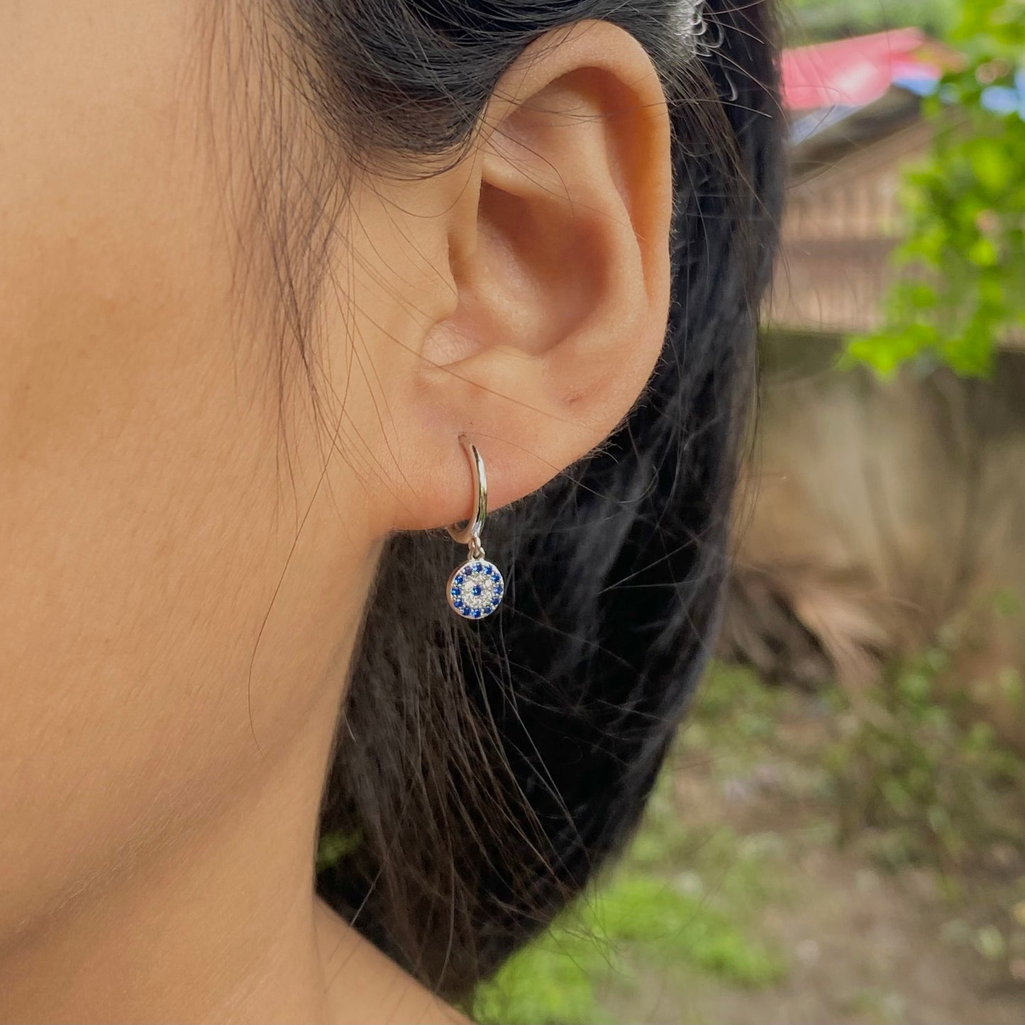 Evil eye earrings (S925)