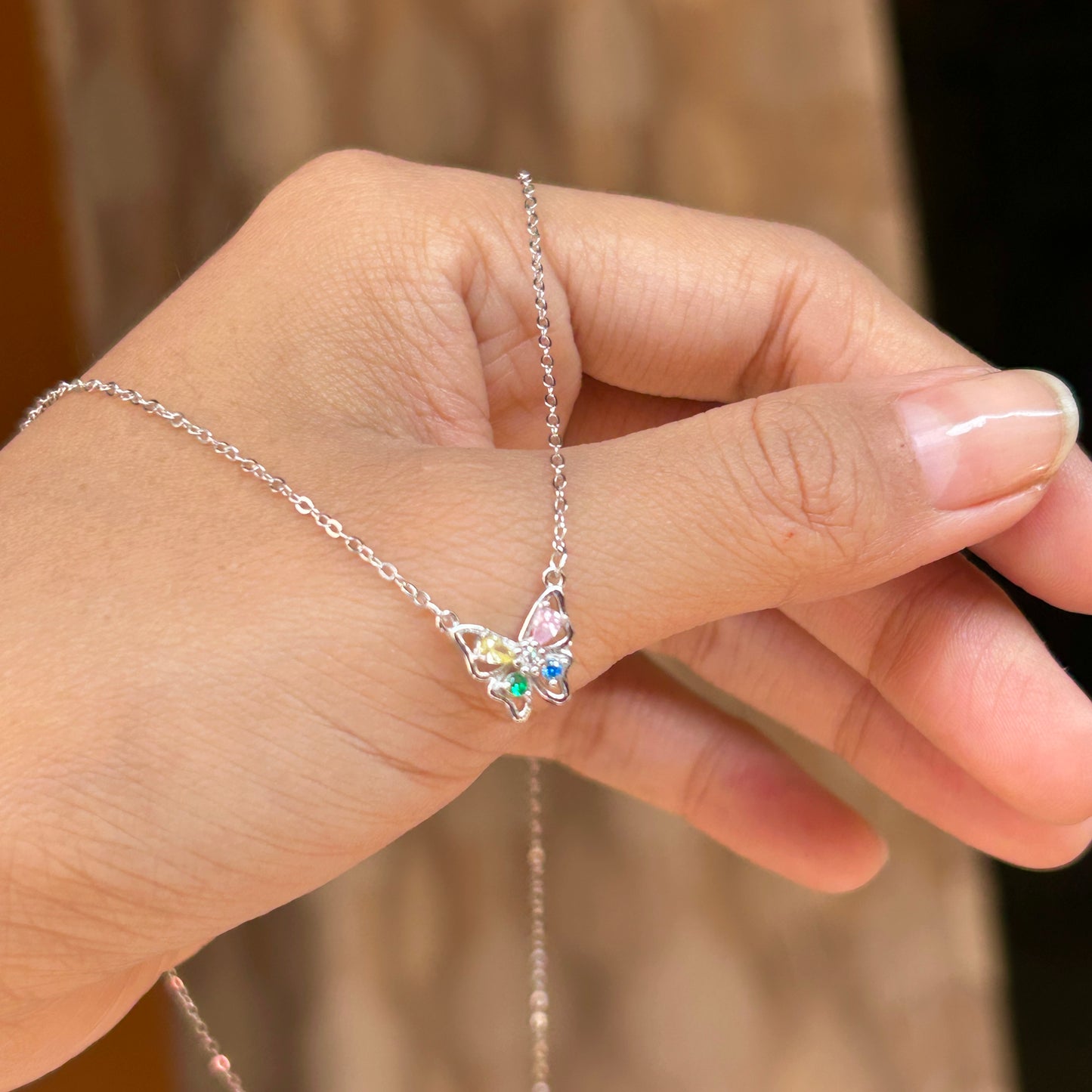 Butterfly necklace (S925)