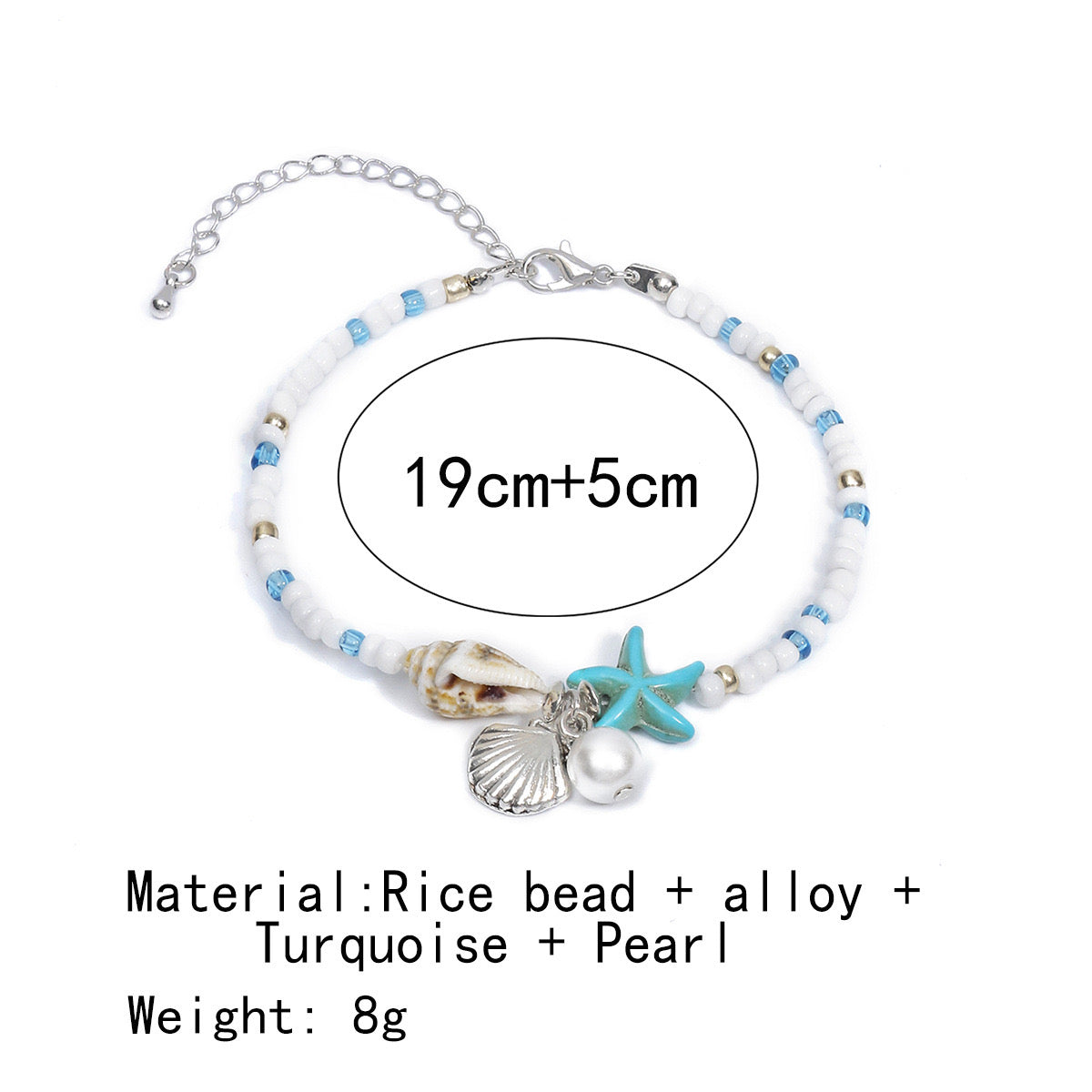 Sea bead anklet