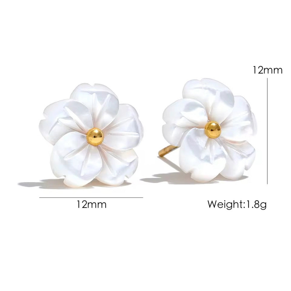 White flower studs