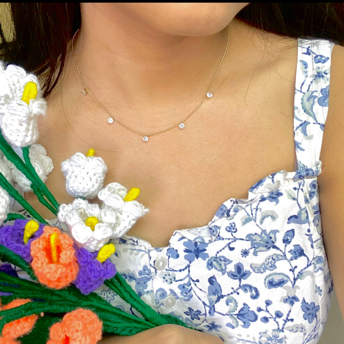 5 stone necklace