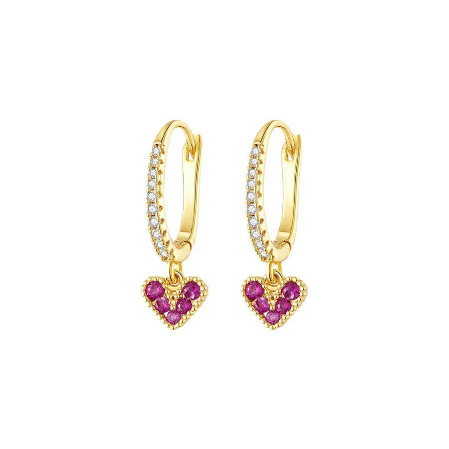 Pink heart drop