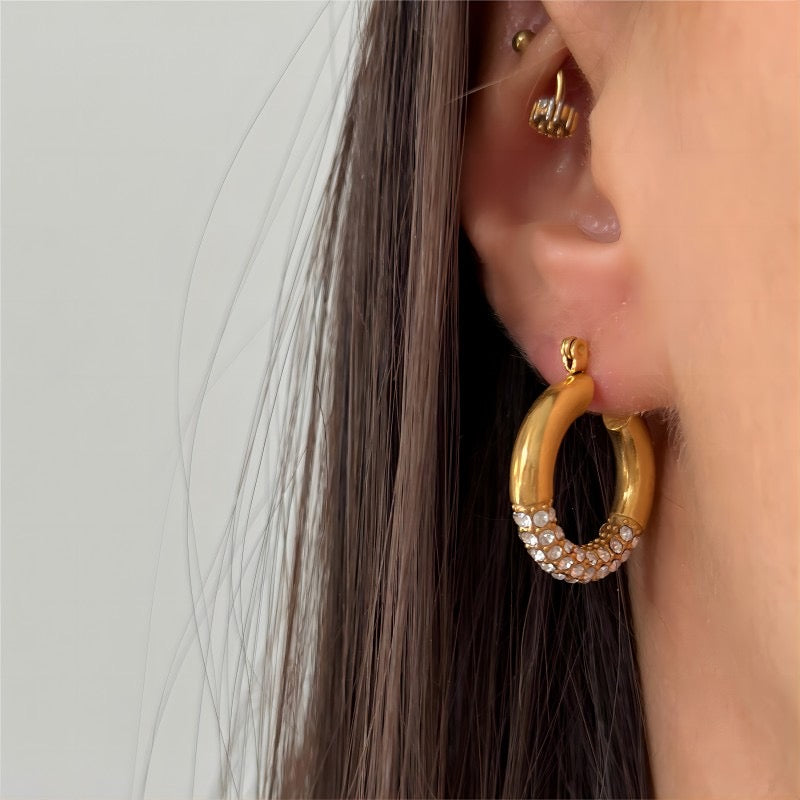 Luxurious Kayla Hoops- 18k plated