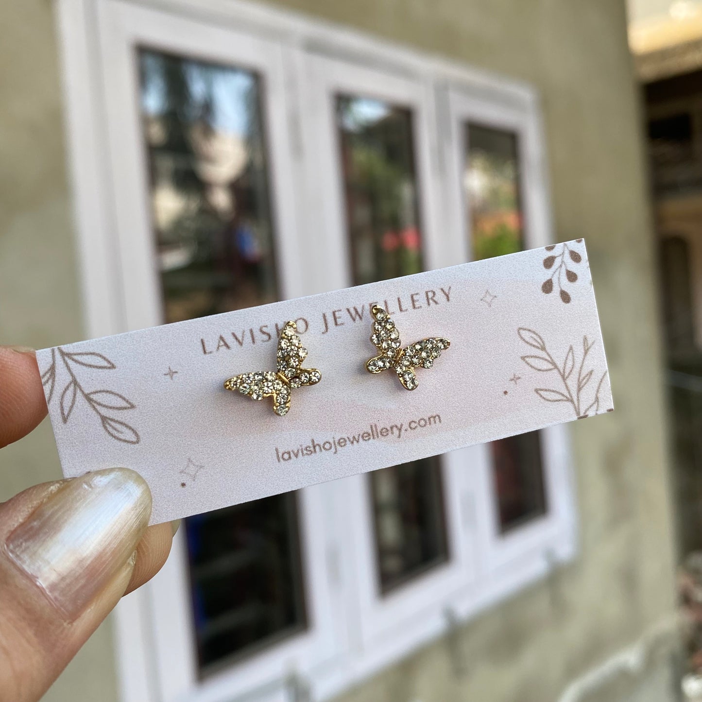 2 in 1 butterfly ear cuff studs