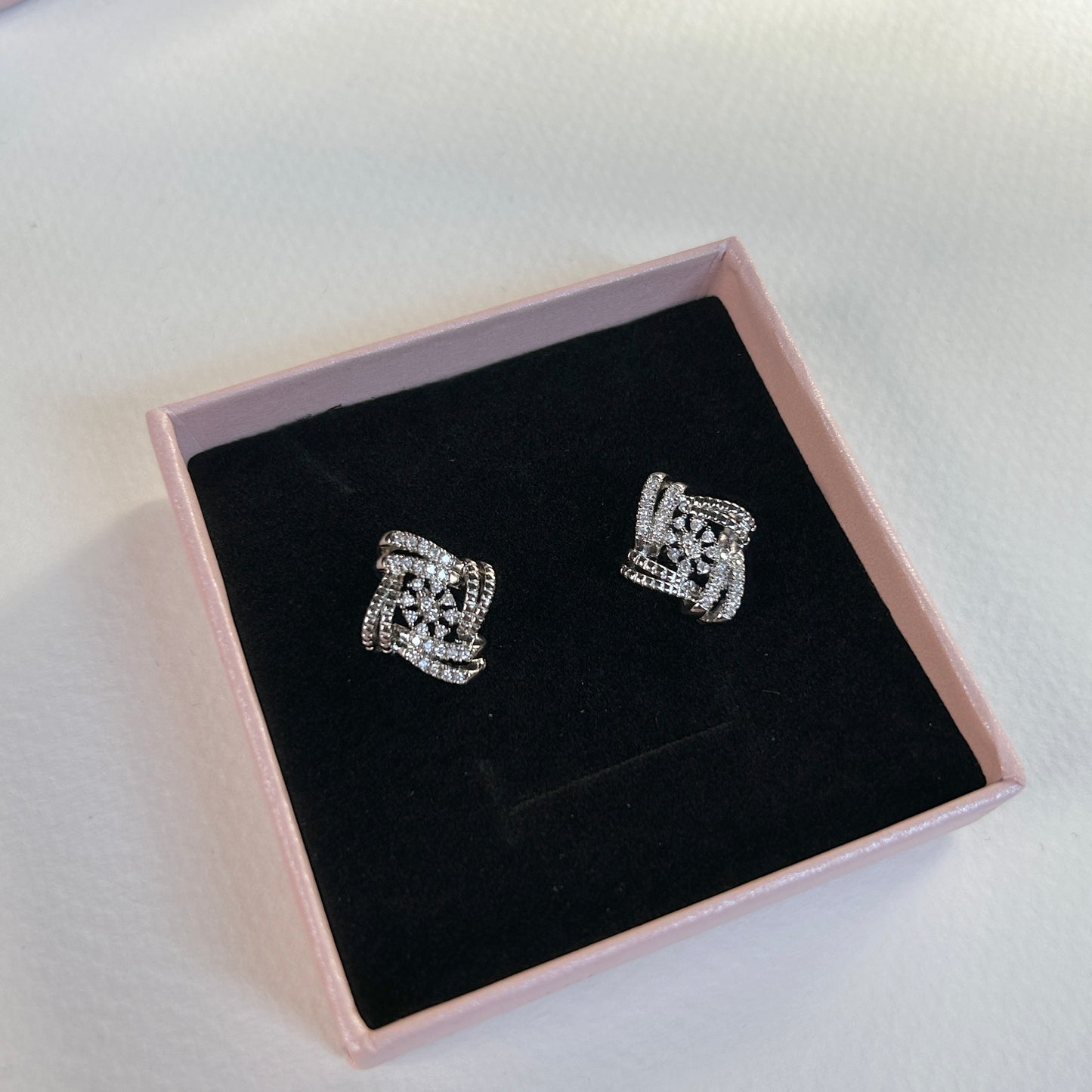 Square flower studs