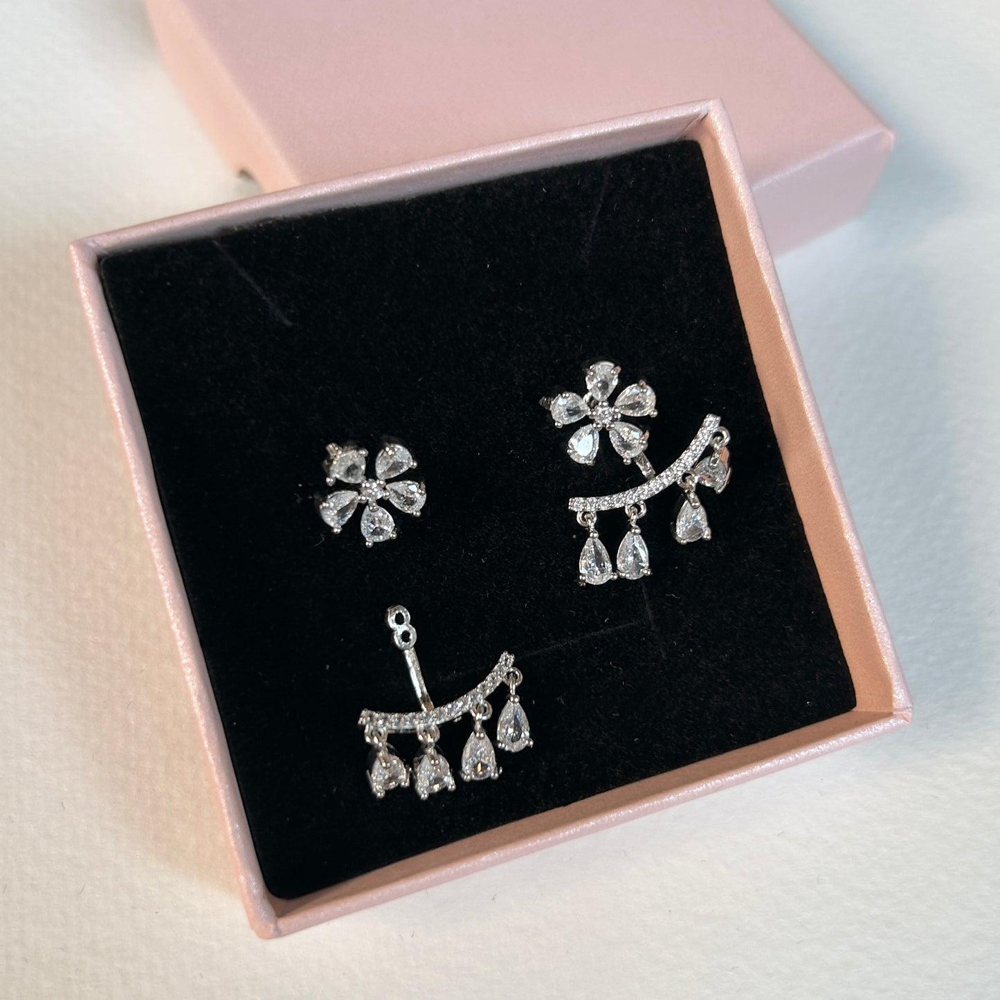 2in1 flower earrings