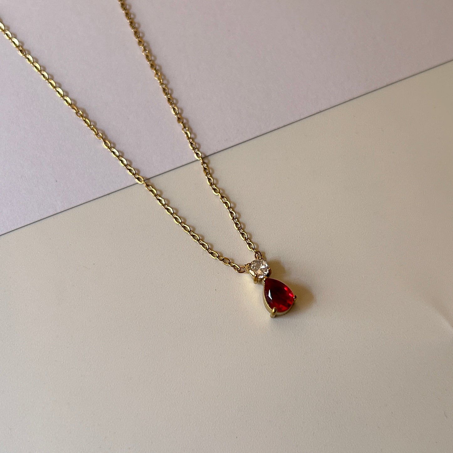 Red stone necklace