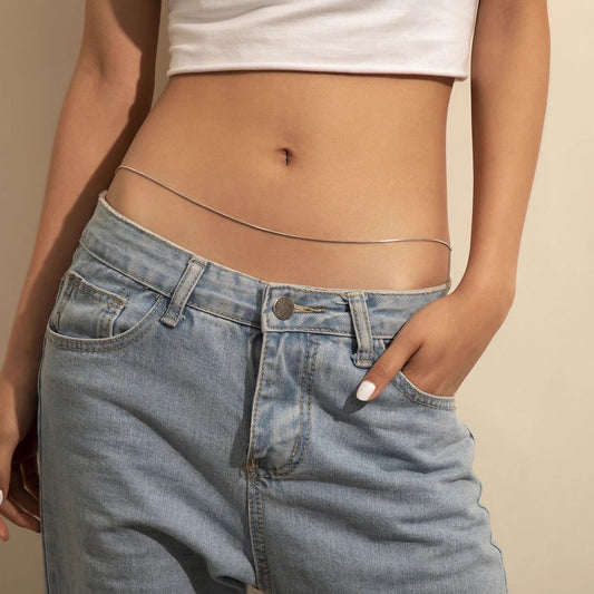Rounded snake waist chain