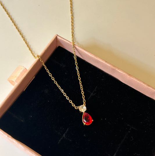 Red stone necklace