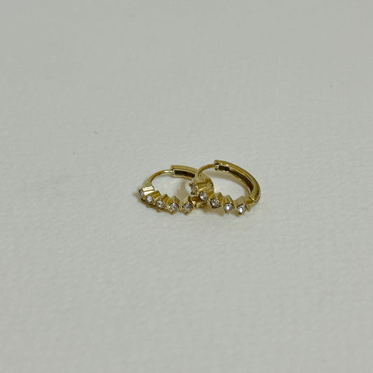 Tiny stone studded huggies