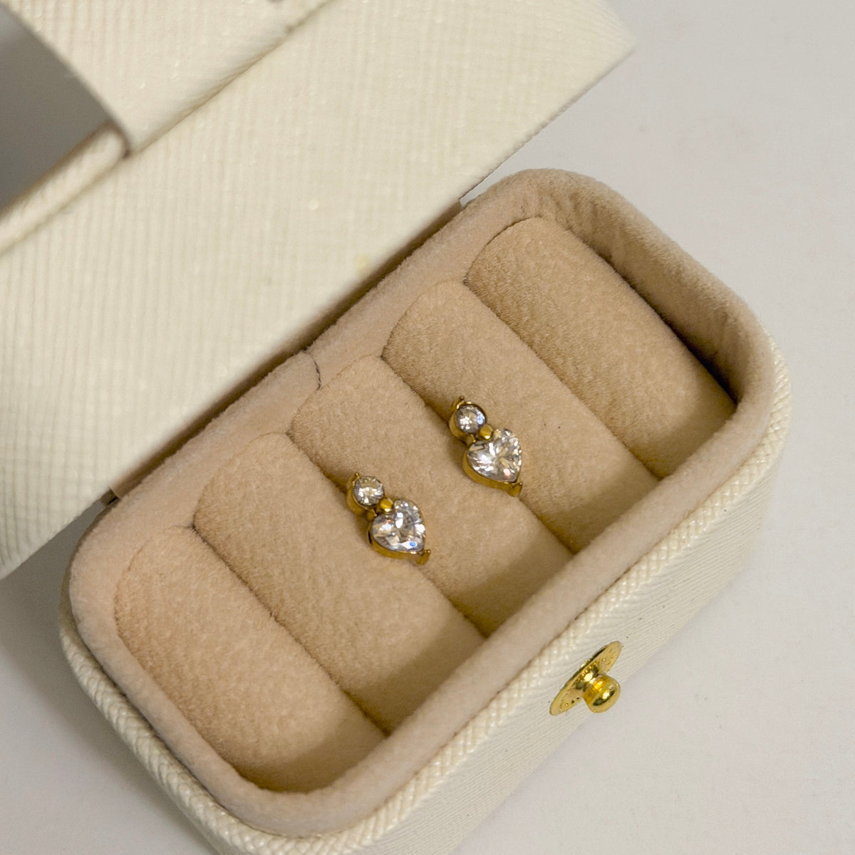 Heart drop studs