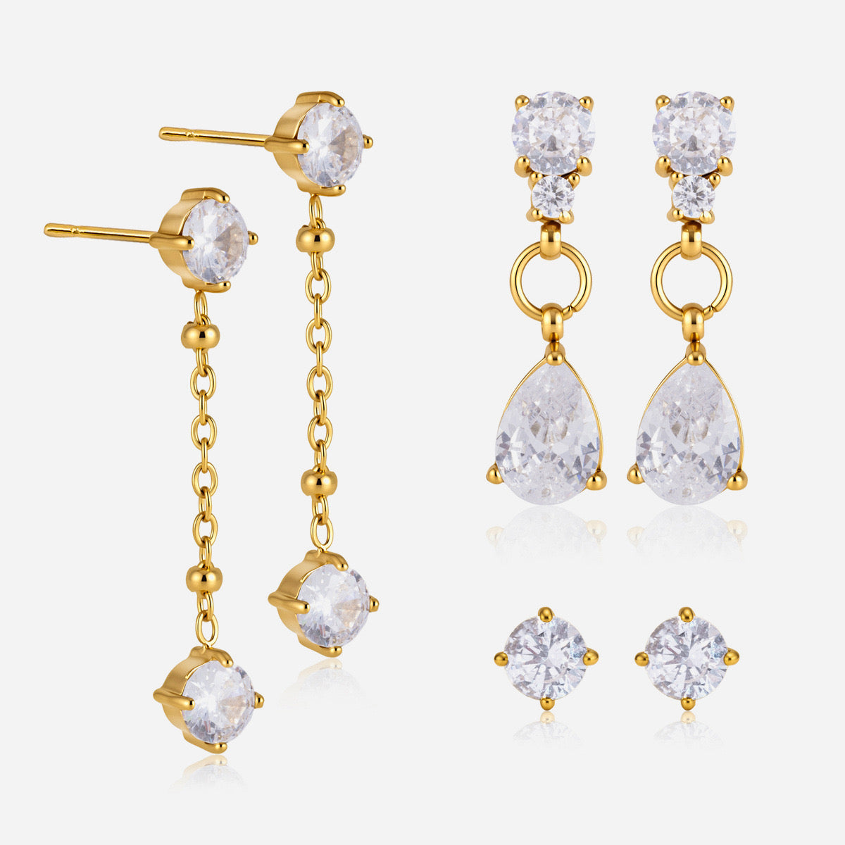 3 pair set earrings