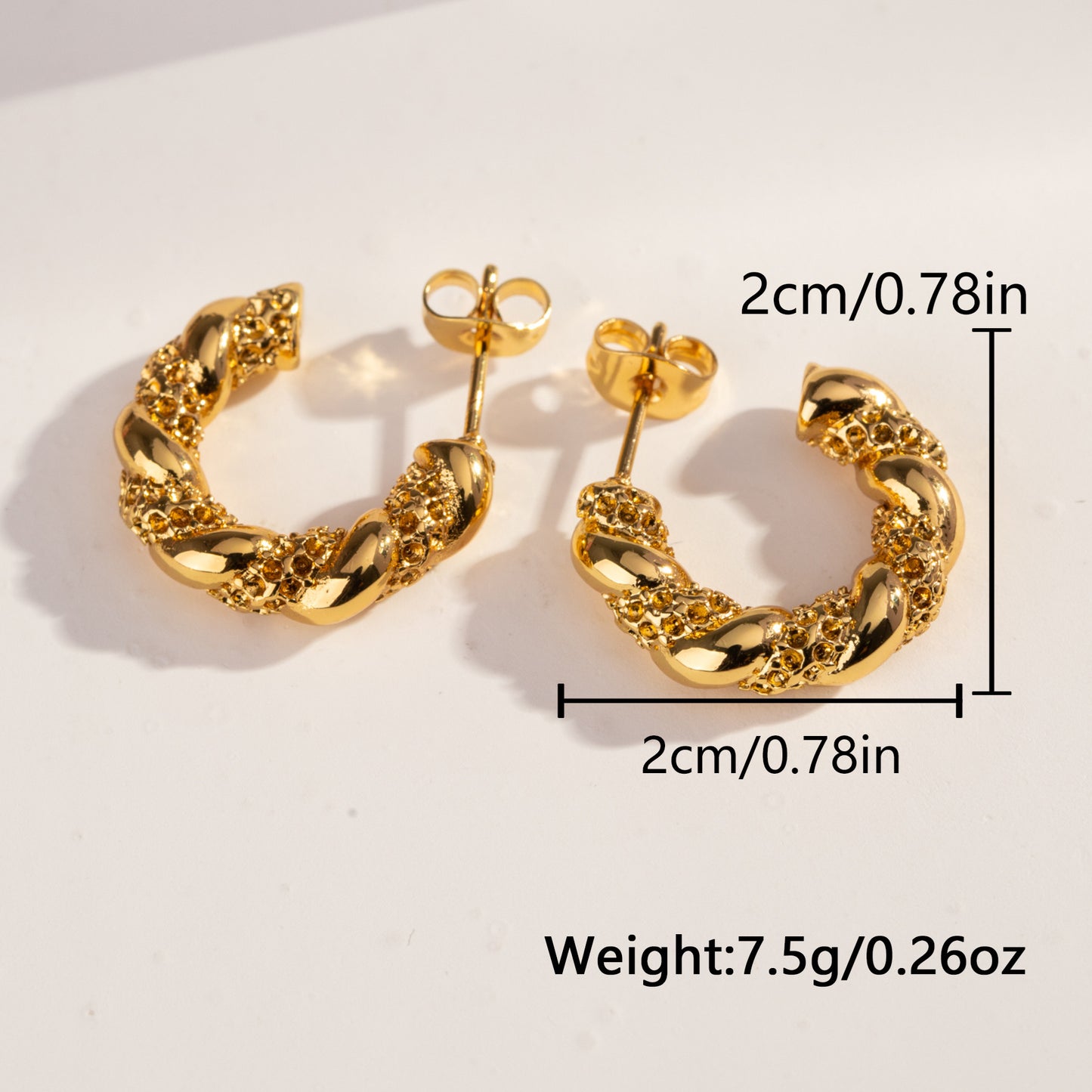 Twisty hoops 18k