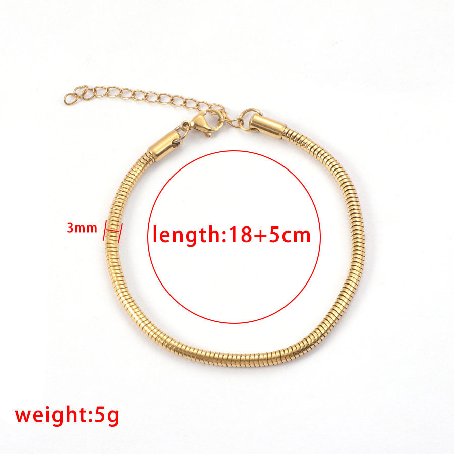 Thick Round snake bracelet