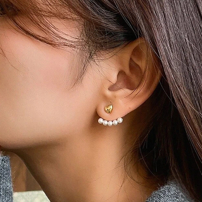 2 in 1 studs earrings