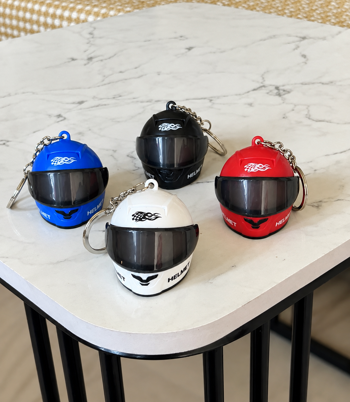 Led helmet keychain