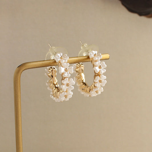 Flower korean earrings