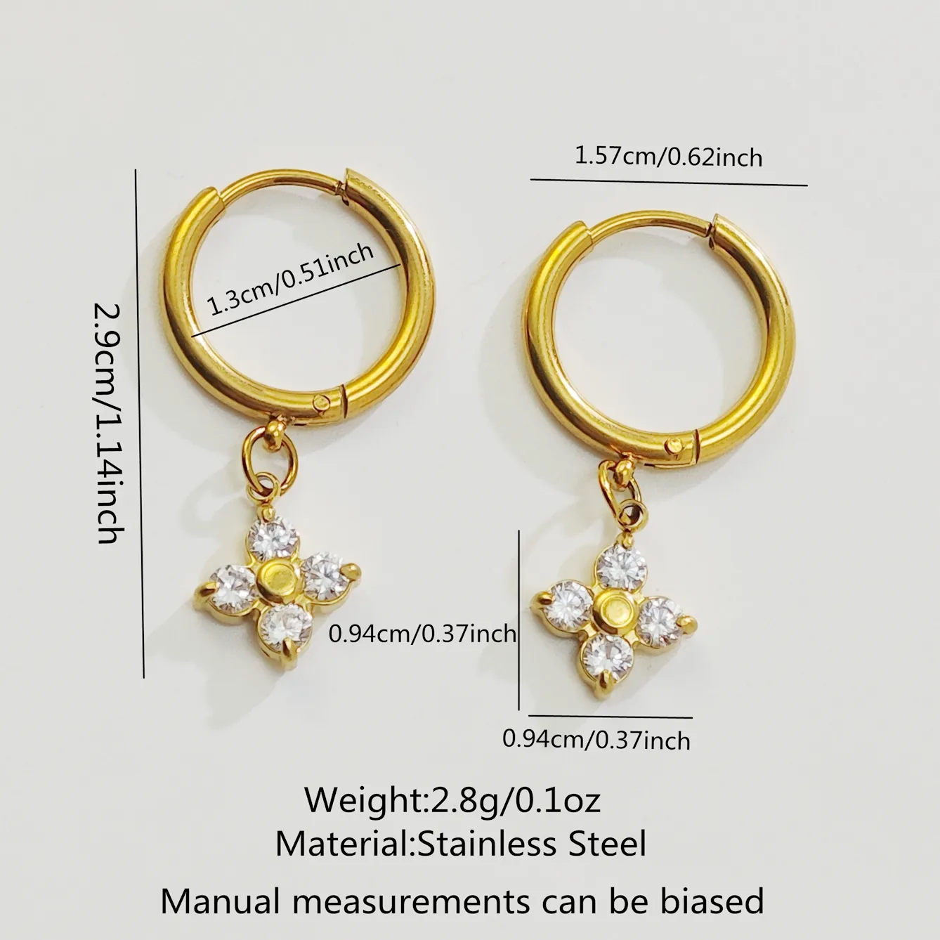 Flora 4 petal huggies