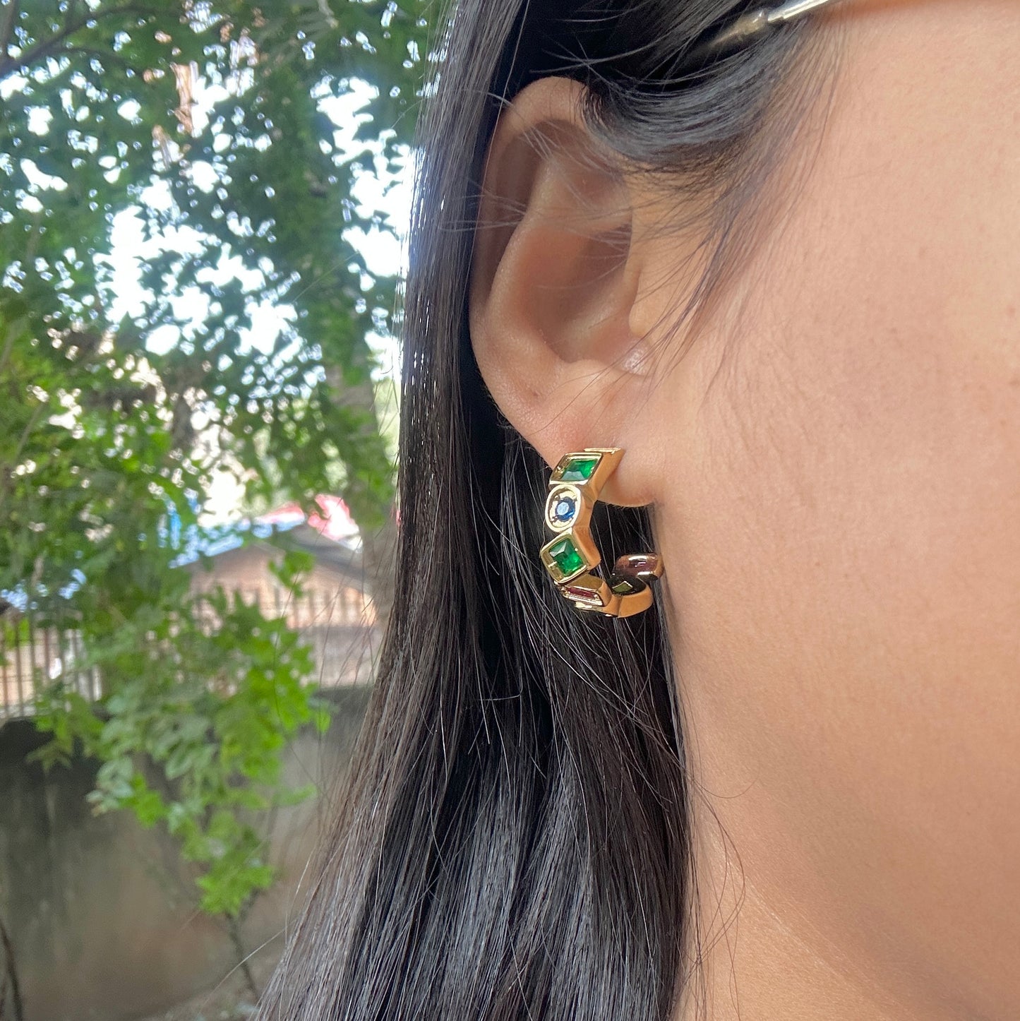 Multi coloured hoops