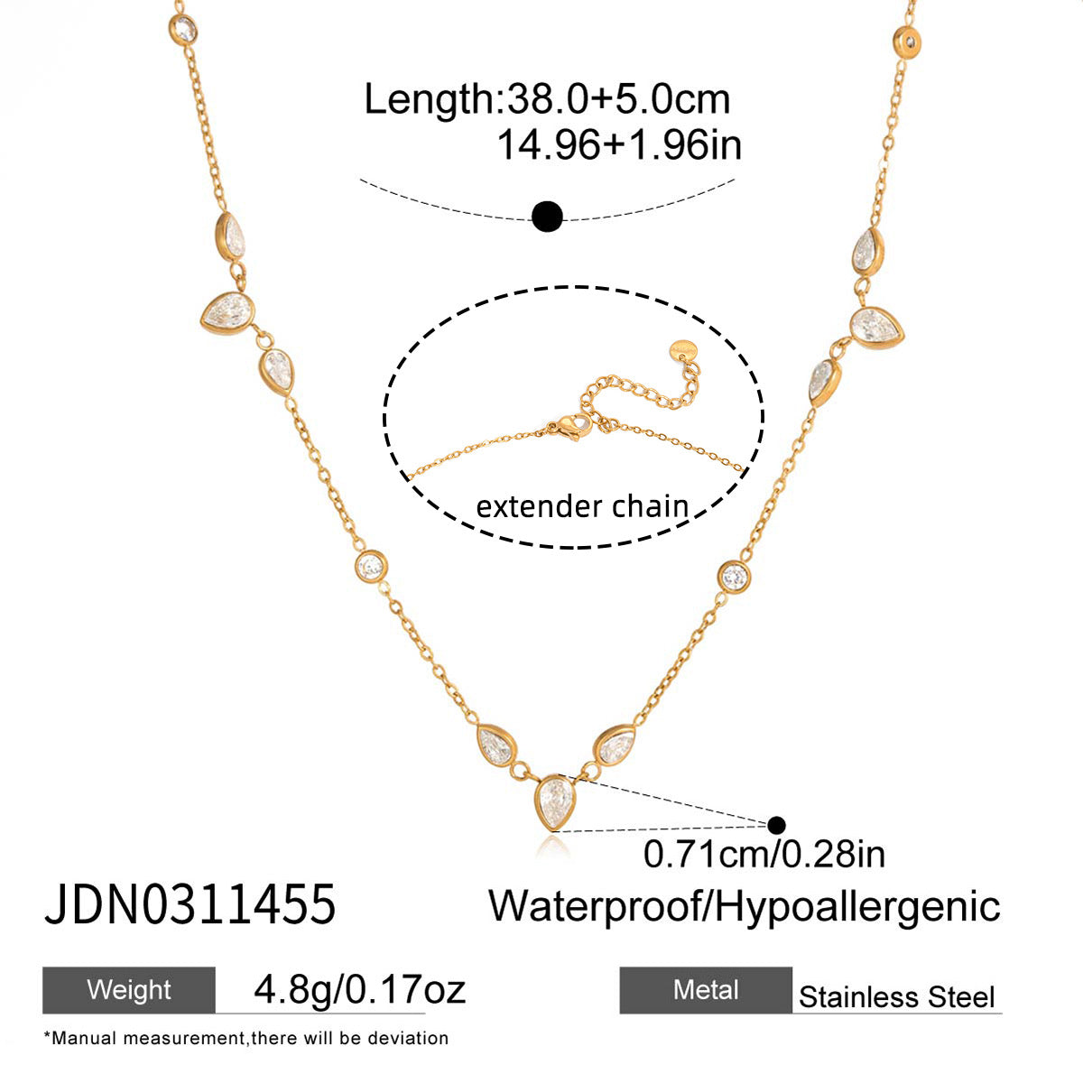 Tiny droplets necklace