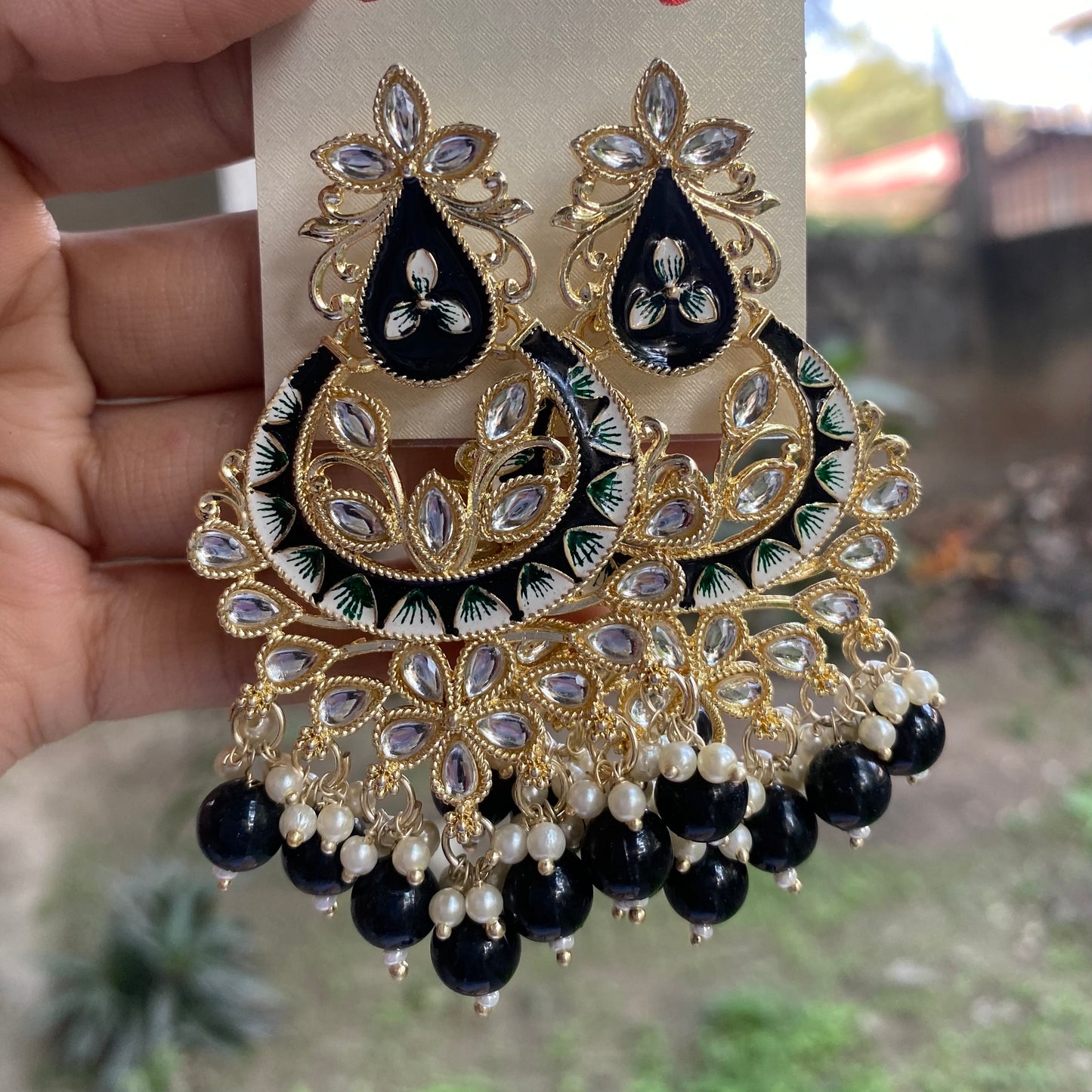 Meenakari chandbalis