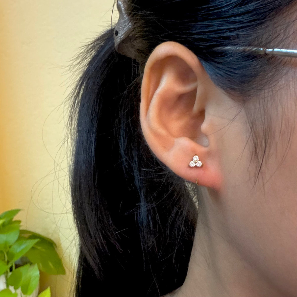 Zircon flora studs