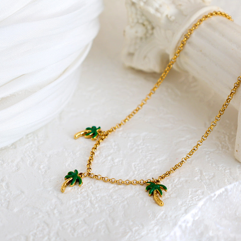Palm tree necklace