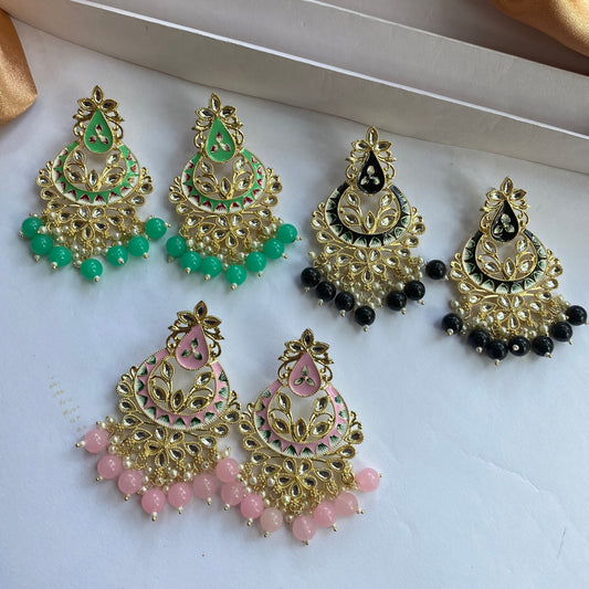 Meenakari chandbalis