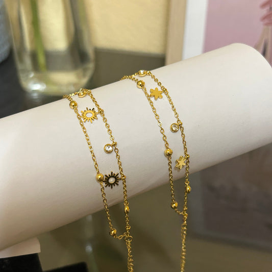 Dual chain bracelets