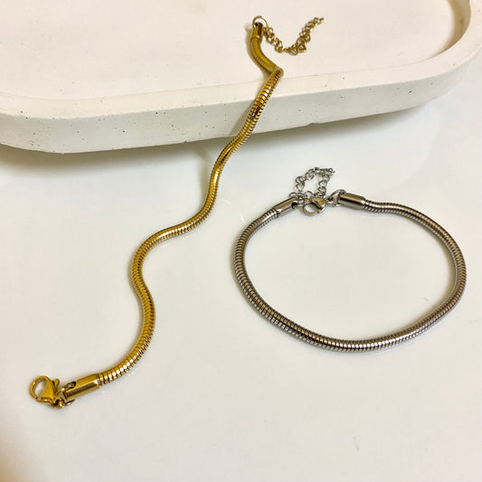 Thick Round snake bracelet